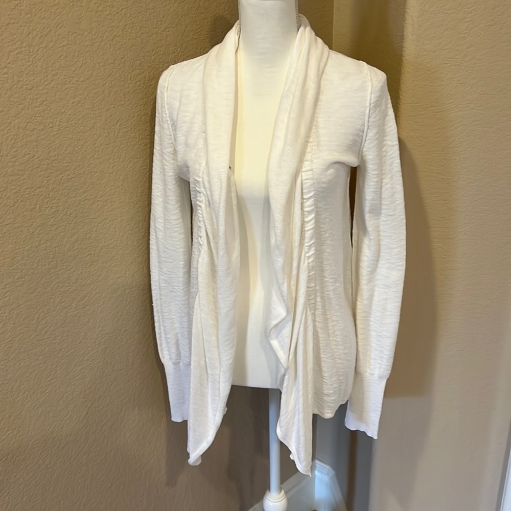 Free People White Drapey Cardigan